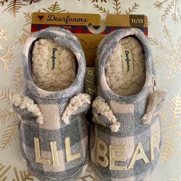 Dearfoams ‘Lil Bear’ Memory Foam Limited Edition Scuff Slippers, Size 11/12 - Picture 8 of 8